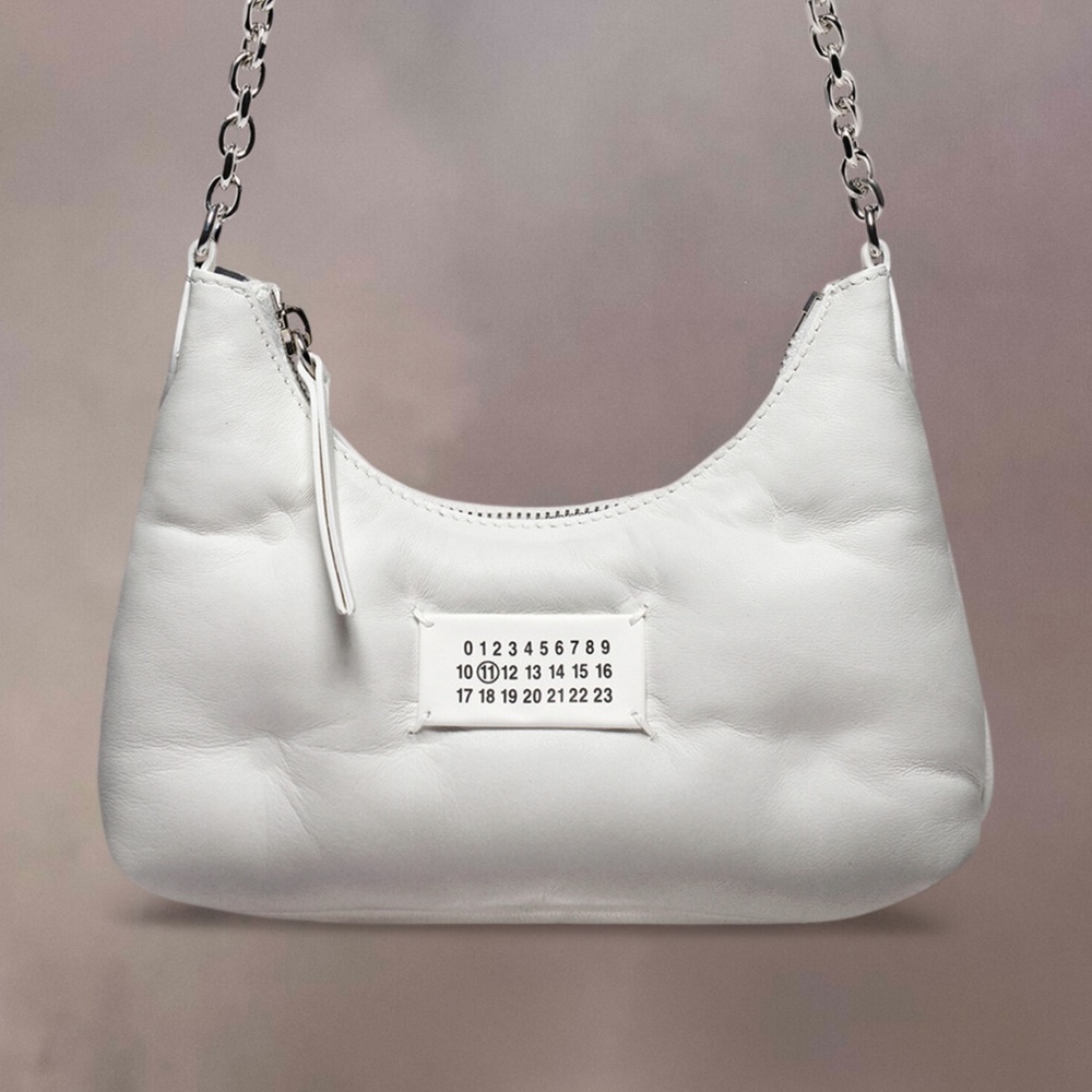 Maison Margiela Glam Slam Zipped Micro Shoulder Bag - WHITE
